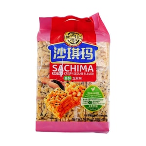 【王嘉尔推荐】台湾徐福记 沙琪玛 香酥系列 香酥芝麻味 18块入 469g 包装随机发