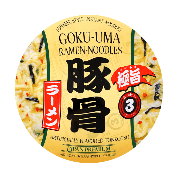 日本SHIRAKIKU GOKU-UMA 日式速食拉面 猪骨风味 83g