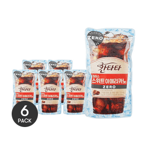 Cantata Iced Americano Coffee, 7.77 fl oz *6【6 Packs】【0 Sugar 0 Fat】