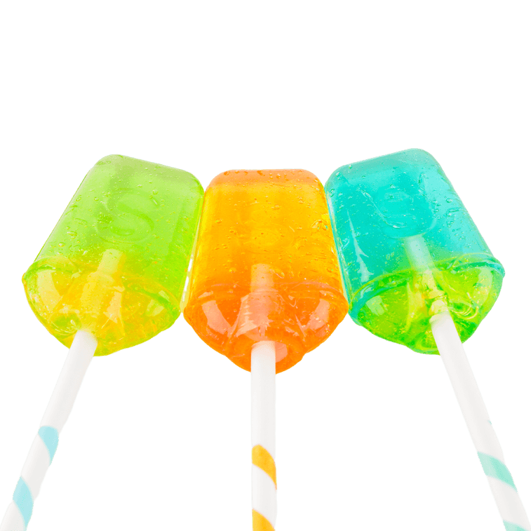 Rainbow Candy Special Stir Bar Lollipop, Assorted Fruit Flavor, New Product 1.90 oz 4