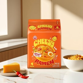韩国OTTOGI / OTOKI不倒翁 切达芝士拉面 辣味 111g*4包【韩式泡面方便面】【韩国人气品牌】