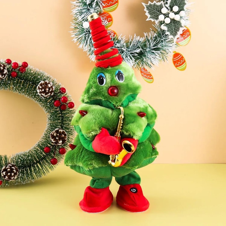 KAWASIMAYA サックスダンシングクリスマスツリー、8曲（単3電池3本は