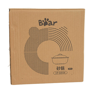 小熊 耐热砂锅 滋味煲 杏色盖 1.6L G0028-P01 【耐高温】【明火直烧】【焖煮入味】
