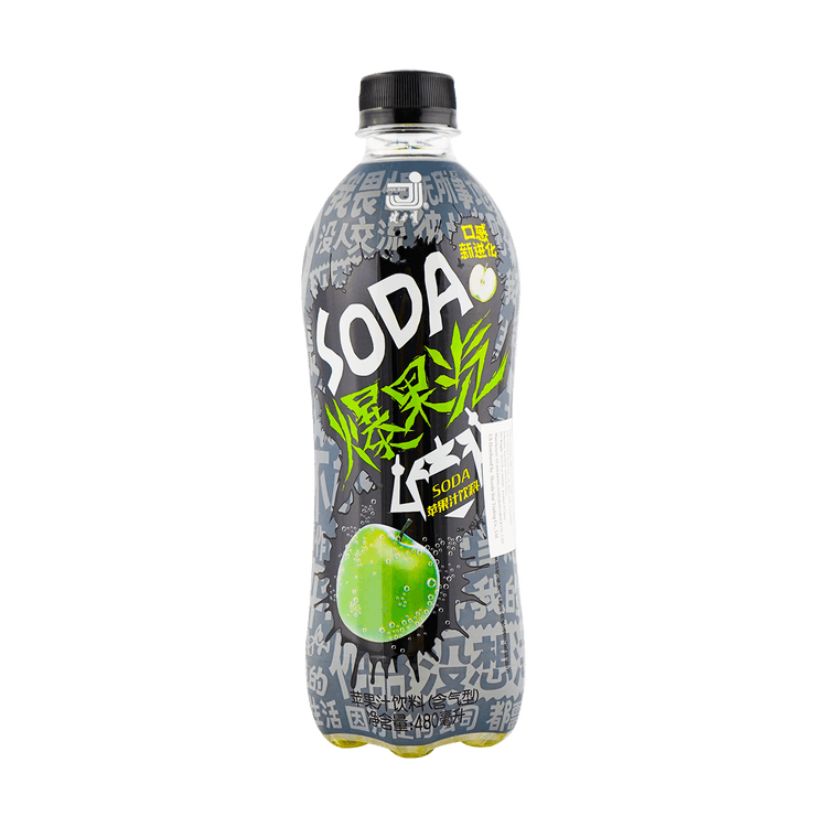 健力宝爆果汽苹果汁饮料480ml 亚米