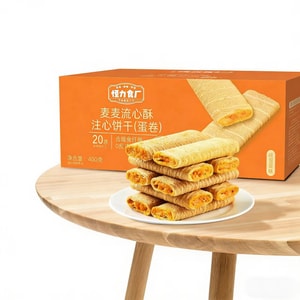 Monster Strength Food Factory Mai Mai Molten Custard Crispy Egg Roll Salted Egg Yolk Oat Coarse Grain Crispy Delicious Breakfast 400g/box