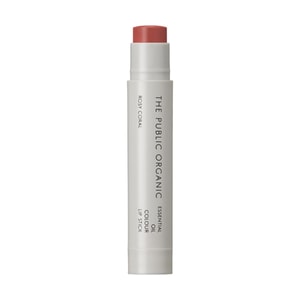 商品： 日本THE PUBLIC ORGANIC 精油润彩唇膏 #玫瑰珊瑚 Rosy Coral 天竺葵甜橙香【100%天然色素有机显色】
