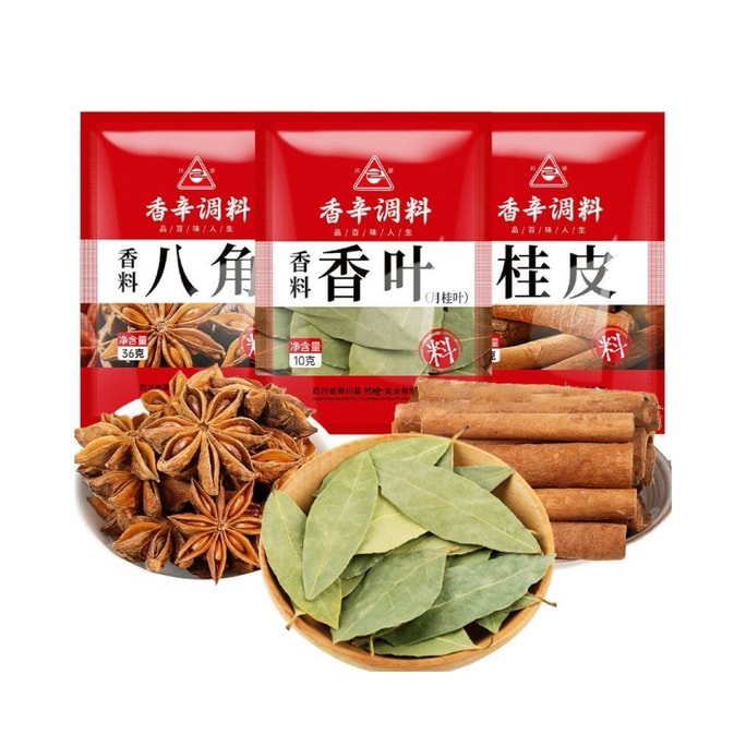川珍 正宗卤肉香料 八角 香叶 桂皮大料 烧卤调料3袋组合装*1袋82g