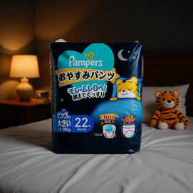 日本PAMPERS帮宝适 夜用拉拉裤 纸尿裤 15~28kg 超大码XXL 22片 巧虎晚安裤