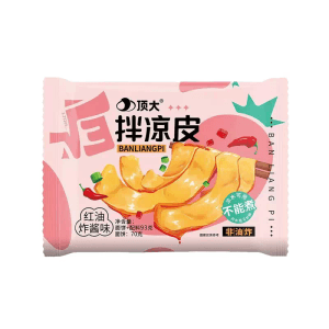 【中国直邮】顶大红油面皮非油炸干拌面皮方便速食92g*1