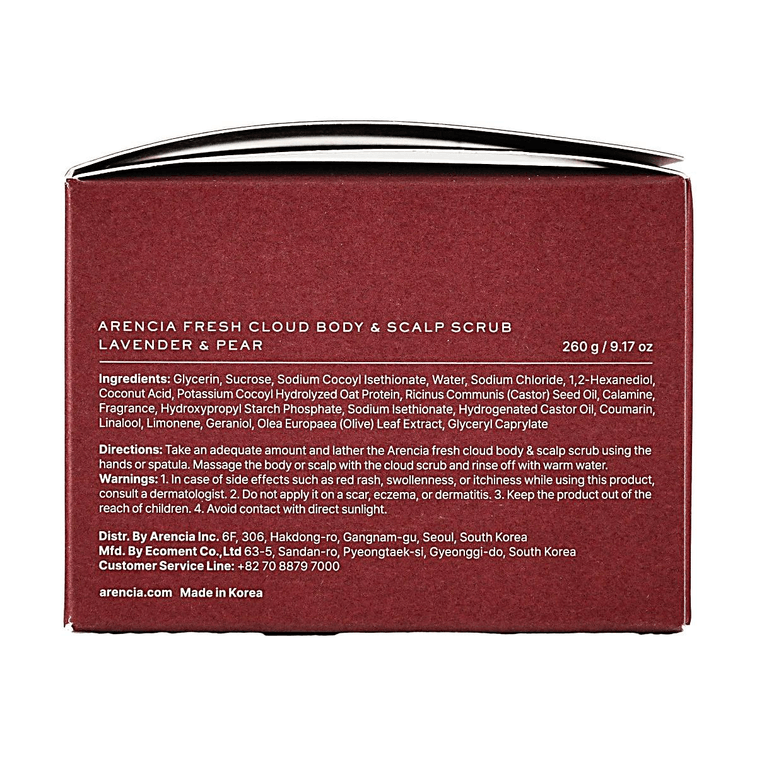 Fresh Cloud Scrub For Body & Scalp French Sea Salt Physical Exfoliation Lavender & Pear Scent Cloud Scrub, 9.17 oz 7