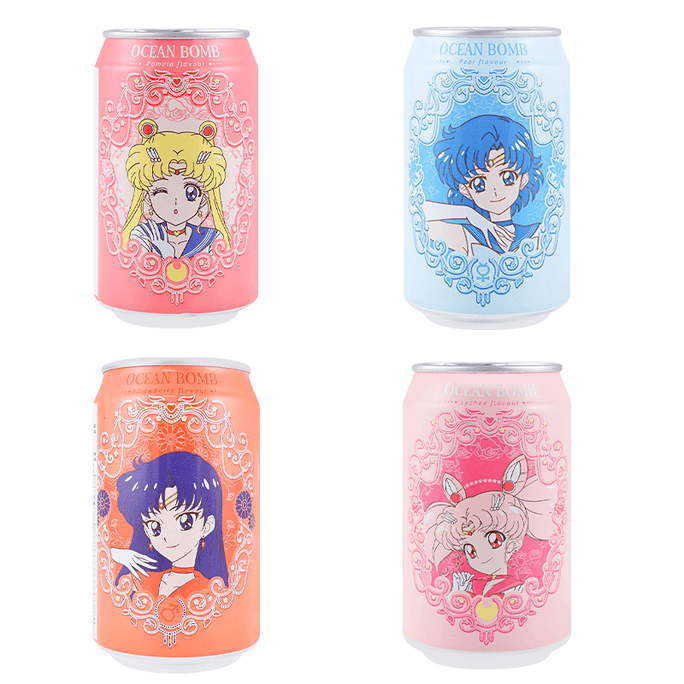 Sailor Moon Sparkling Water Mixed Flavor 11.15fl oz *4 flavors