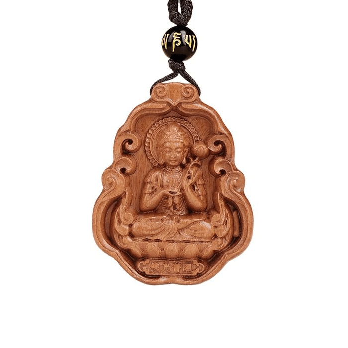 Jizhao Hall Natural Peach Wood Bodyguard Pendant, Zodiac, Original Life, Buddha, Horse, Great Momentum Up To 44.2 * 35mm