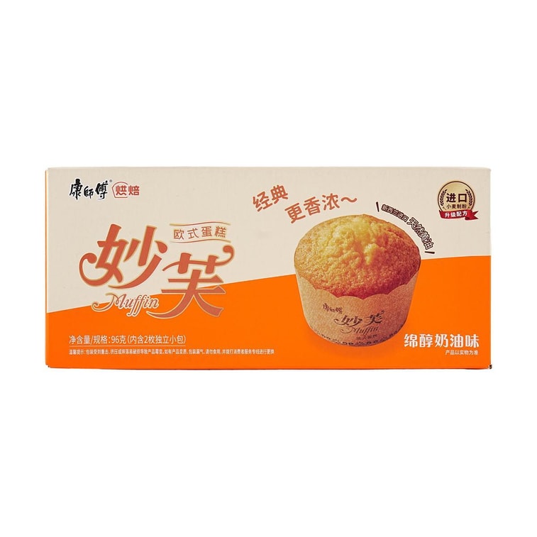 康師傅 妙芙 歐式蛋糕 奶油味 2枚入 96g 5