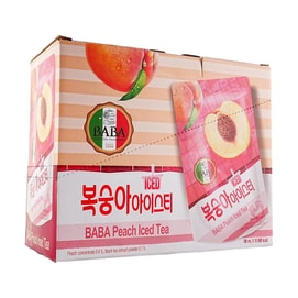 BABA Peach  Iced  Tea Ade Juice,6.42 fl oz*10packs【0 Fat Low Calories】