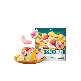 Daily 9 Kinds of Fruit Crispy Freeze-Dried Strawberries, Figs, Dried Mango, Sweet and Sour Office Snack 100g*1 Pack