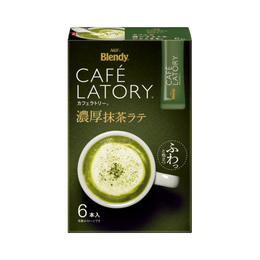 日本 AGF BLENDY浓厚抹茶拿铁速溶咖啡 香浓醇厚下午茶饮料 6条入
