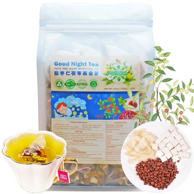 思梵达酸棗仁茯苓百合茶8.8oz(250g5gx50P) 安助神眠多夢養生茶包睡眠