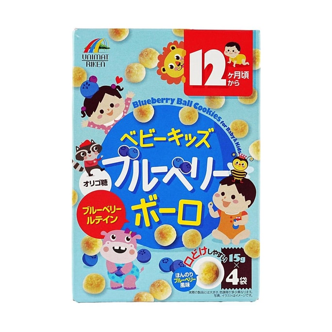 スクロース無添加ベビーブルーベリーパン 12ヶ月以上の赤ちゃん向け 15g×4パック