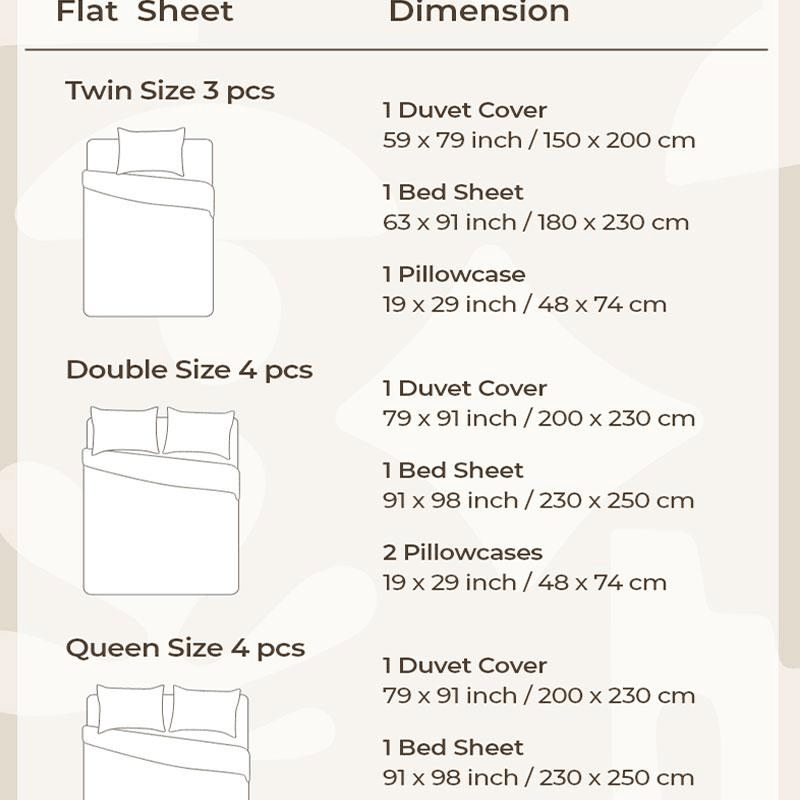 Lullabuy 櫻桃小熊床上四件套 寢具 床單被套可愛床品Double/Queen Size