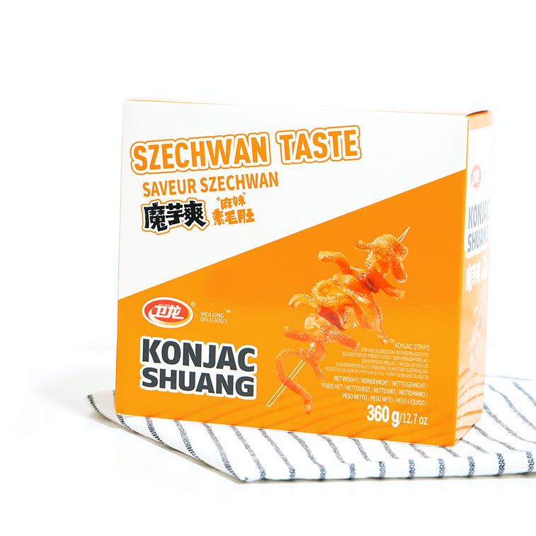 Spicy Sichuan Mala Vegetarian Tripe,Konjac Snacks, 12.7 oz 12