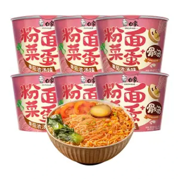 【中国直送】白象と麺と野菜と卵とトマトのスープ味 2樽