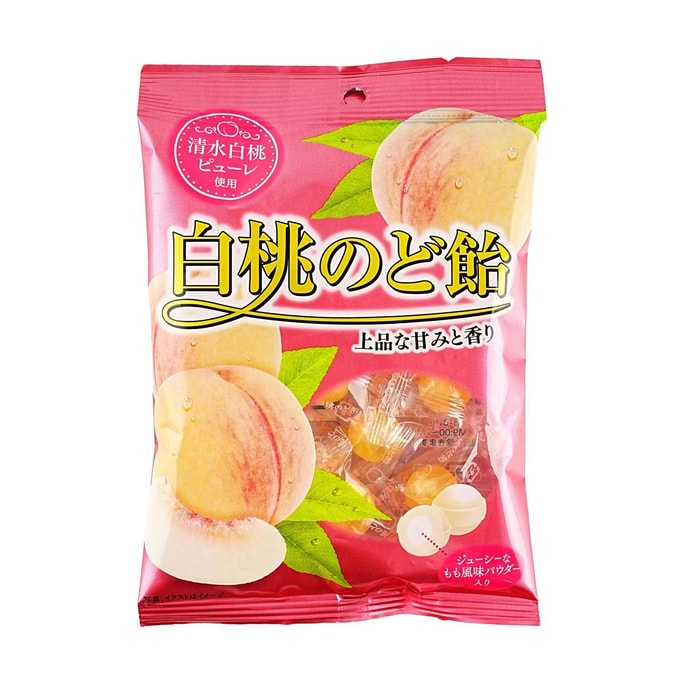 日本PINE 清水白桃味润喉糖 65g