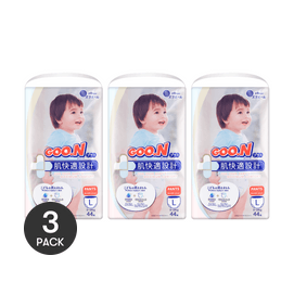 [Stock up 3 packs] GOO.N Quick Muscle Design Baby Pull-up Pants Learning Pants Unisex L Size 9-14kg 44 Pieces * 3