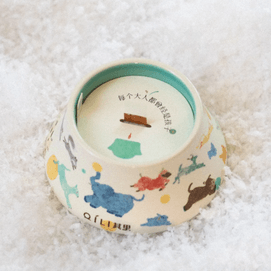 QILI Running Animals Scented Candle - Spring Awakening, 160g, a Long-Lasting Niche Artistic Fragrance Gift