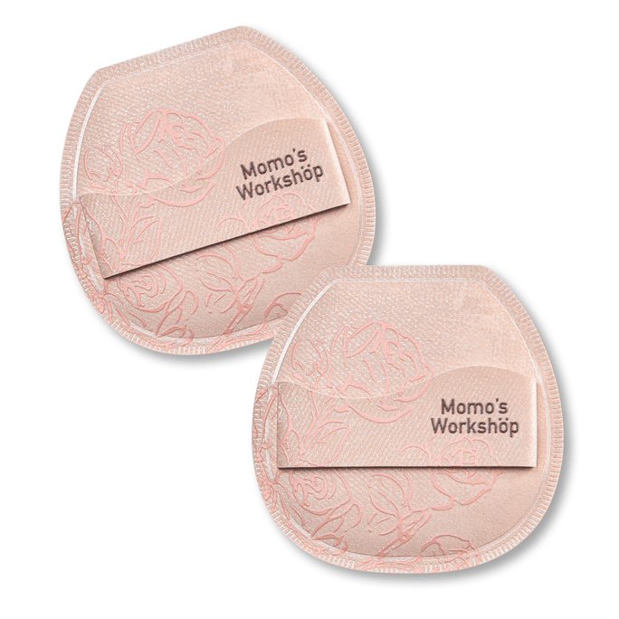 Makeup Sponges Air Cushion Sponges Pink Rose Flat-cut Shaped 4mm Rubycell Soft Bounce Quick Makeup Tool 2PCS