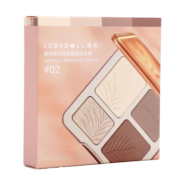Highlight & Contour Palette, Matte & Shimmer Finish, 0.32 oz #02 Warm Tones 8