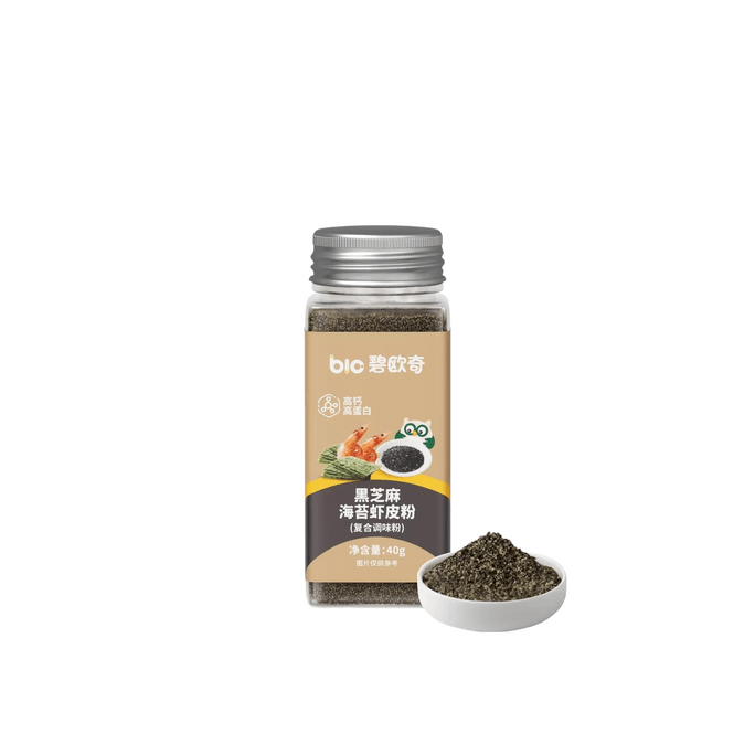 Black sesame seaweed shrimp paste powder, oyster powder seasoned rice bowl filling 40g per bottle