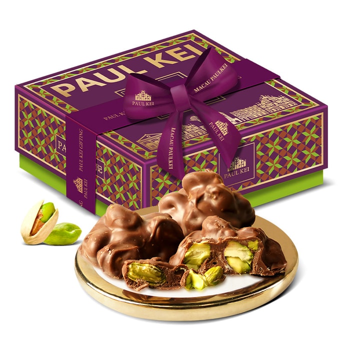 [중국 직배송] 푸지 피스타치오 밀크 초콜릿 180g은 고급 피스타치오와 최고급 카카오빈이 담긴 선물용 초콜릿입니다. 바삭한 견과류와 부드럽고 진한 초콜릿의 조화가 특징입니다.