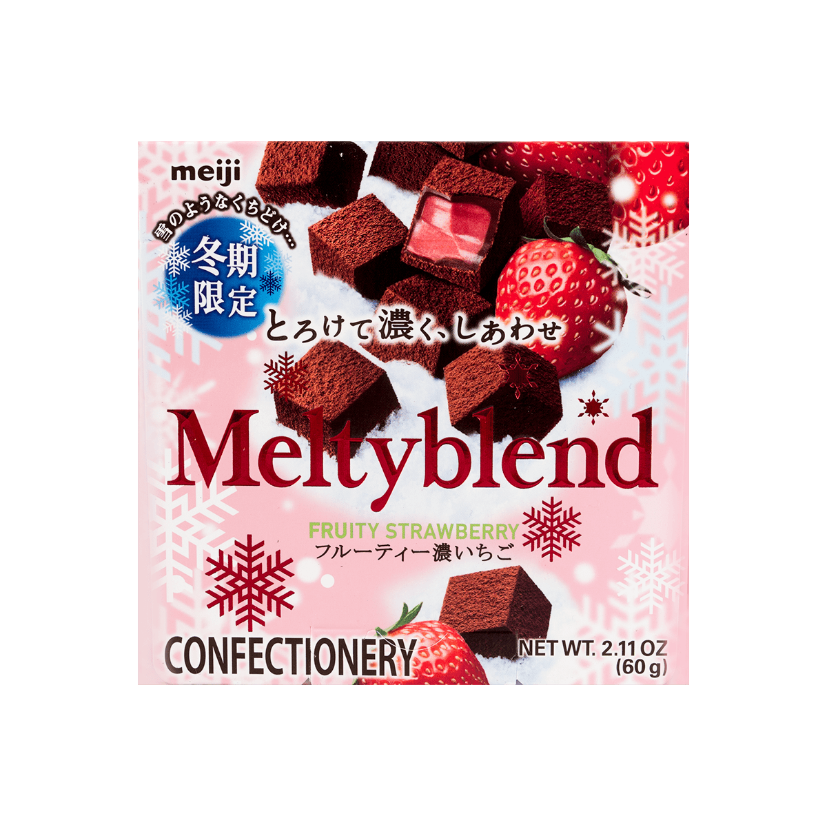 日本meiji明治meltyblend雪吻特浓草莓松露夹心巧克力60g怎么样