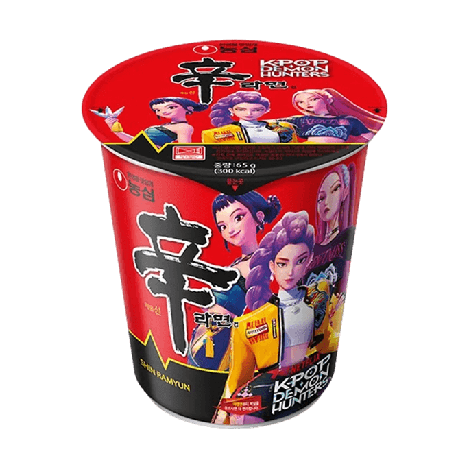Kpop Demon Hunters Shin Ramen - Korean Instant Noodles ,Small Cup ,2.29 oz 【Netflix Limited Edition】