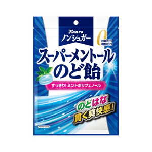 【日本直邮】 日本 KANRO 超强薄荷无糖润喉糖 80g