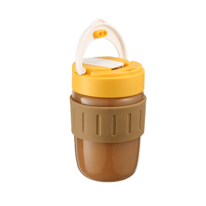 【中国直邮】RELEA 物生物 星语咖啡杯 芒果黄 360ml 简约玻璃杯 双饮杯  