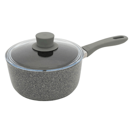 Parma Plus Aluminum Nonstick Saucepan With Lid 2.9-qt Grey