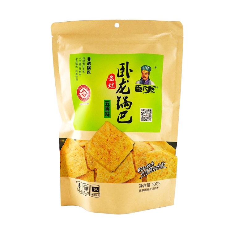 【襄陽特產】臥龍 老灶鍋巴 五香 400g 4