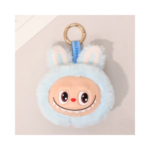 Labubu pendant sky blue vinyl face plush toy can be hung with 1 pendant