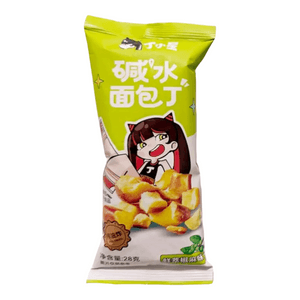 丁小星 碱水面包丁 鲜萃椒麻味 非油炸低脂烘焙 碱水麦香 麻辣椒香 1袋