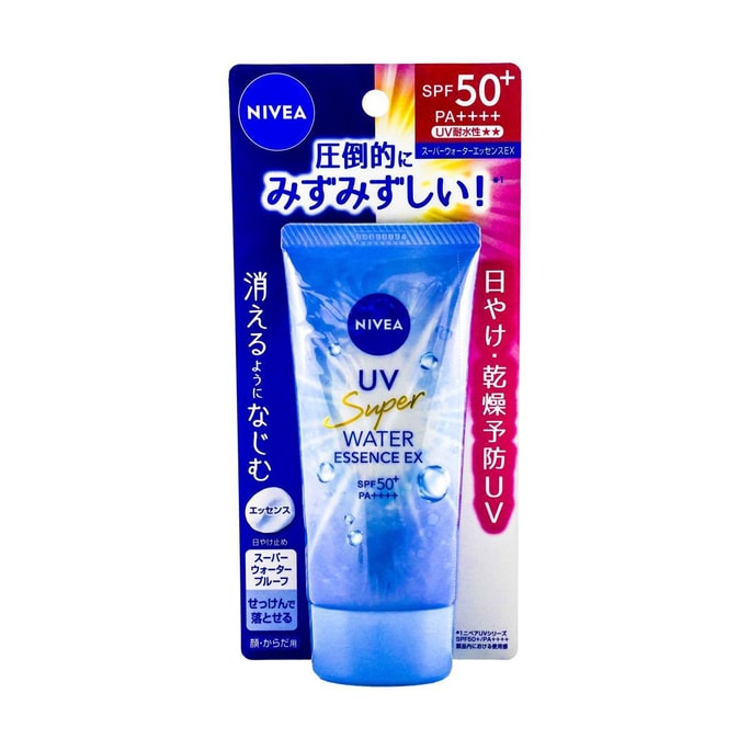NIVEA UV Water Sunscreen Essence EX  , 2.82 oz