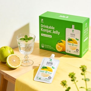 Konjac Jelly, Yuzu, 5.07 fl.oz.*10pcs -  Sugar-Free Zero Calorie & Low-Fat Satiety Snack