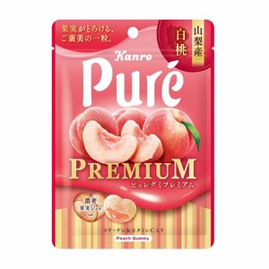 【日本直邮】 日本 KANRO 甘乐 PURE 期间限定 果汁弹力软糖 山梨白桃味 54g