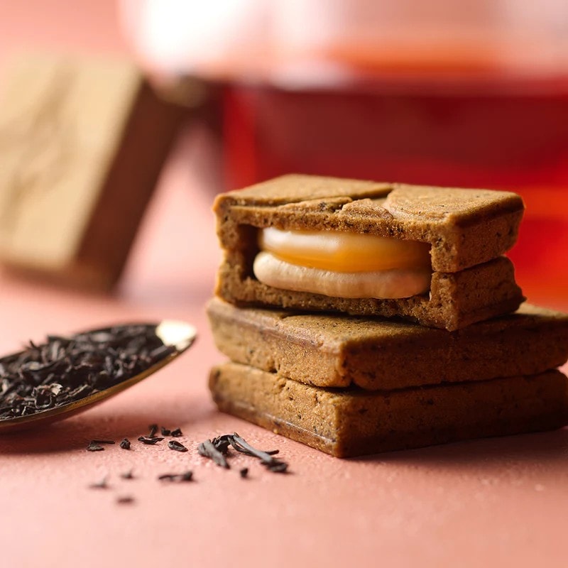 【日本直邮】 日本 press butter sand 人气网红饼干 伴手礼 日式红茶伯爵风味 黄油夹心饼干 5枚装