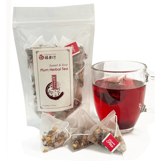 Natural Sweet & Sour plum Herbal Tea Instant Drink 12Pc