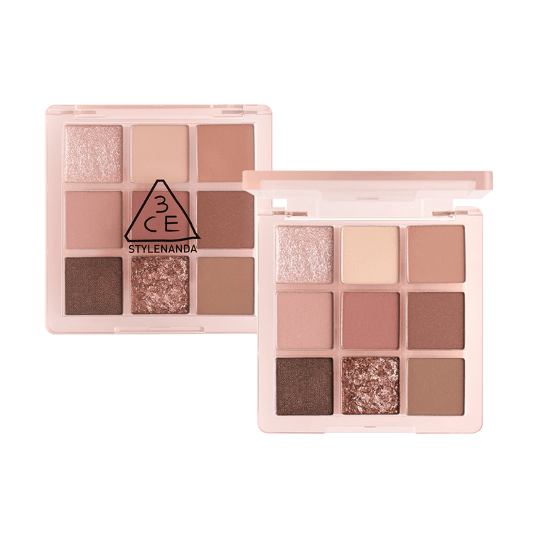 Multi Eyeshadow Palette #Some Def + Powder Blush #ROSE BEIGE【Cool Pure Makeup Look】 8