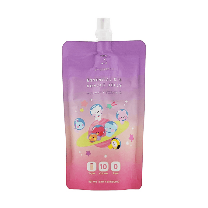 곤약젤리 요거트맛 BT21 에디션 5.07 fl oz 【저당】【콜라겐 & 비타민 C 함유】