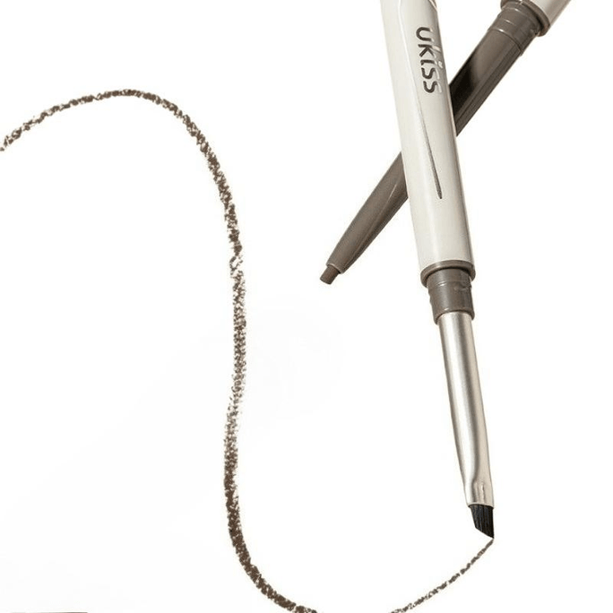 Blade Brush Double-headed Eyeliner Gel Pen, Elegant Brown, 1 Tube *1 Box