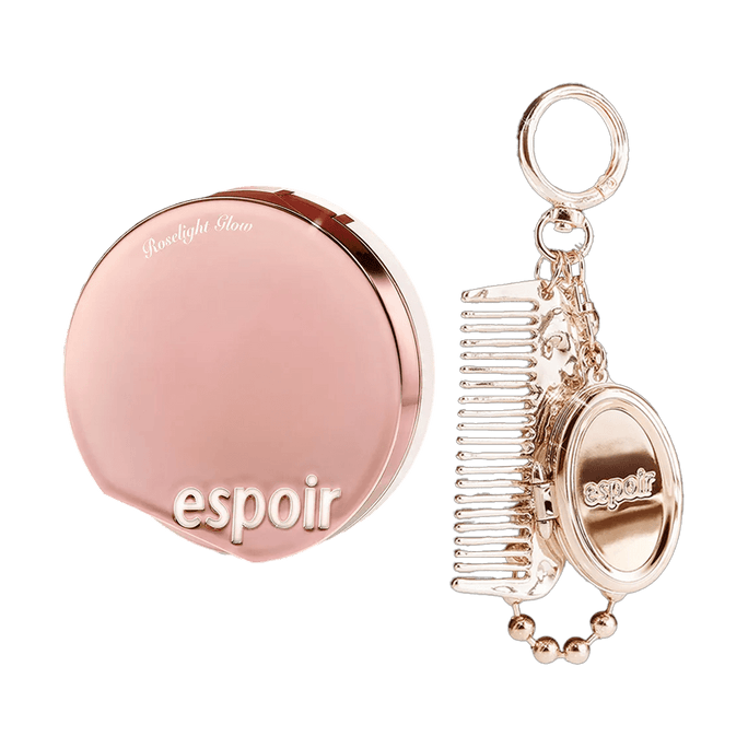 Be Glow Volume Cushion Foundation, with Refill, #Ivory - with Comb Keyring【Roselight Glow Collection】