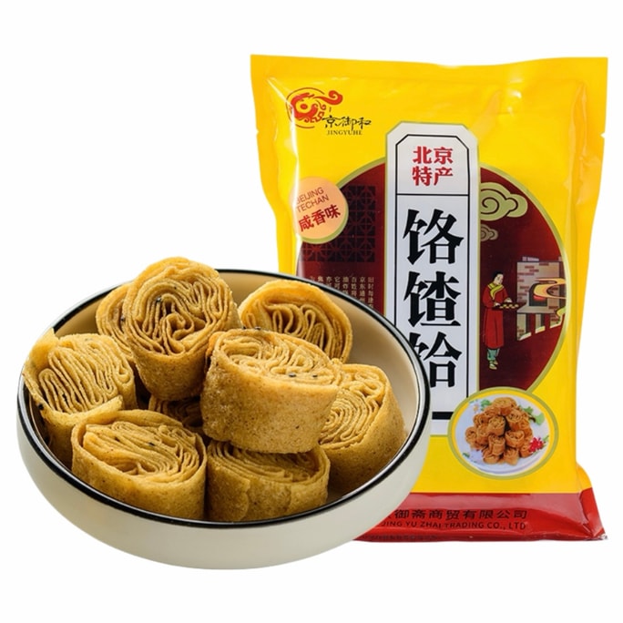 Jingyuhe Old Beijing 특산 간식 녹두 국수 바삭바삭 상자 튀김 찹쌀 바삭바삭 스낵 110g 짠 맛 바로 먹을 수 있음 진공 보존은 샐러드 칩으로도 사용할 수 있습니다